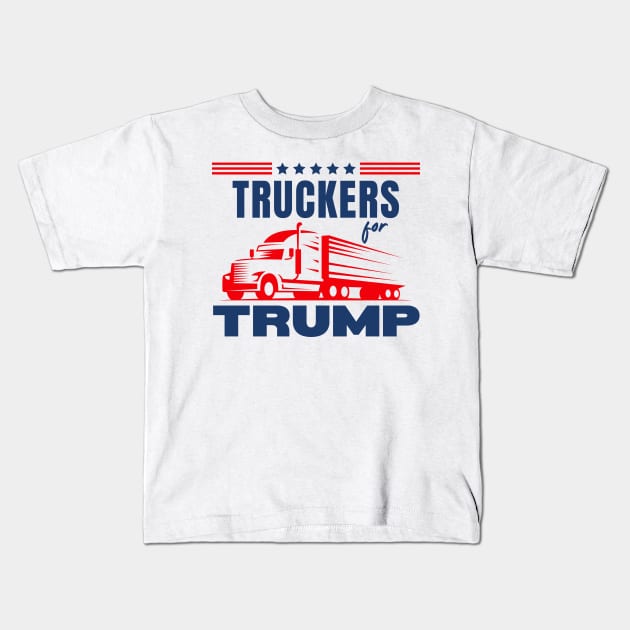 Truckers For Trump Kids T-Shirt by Etopix